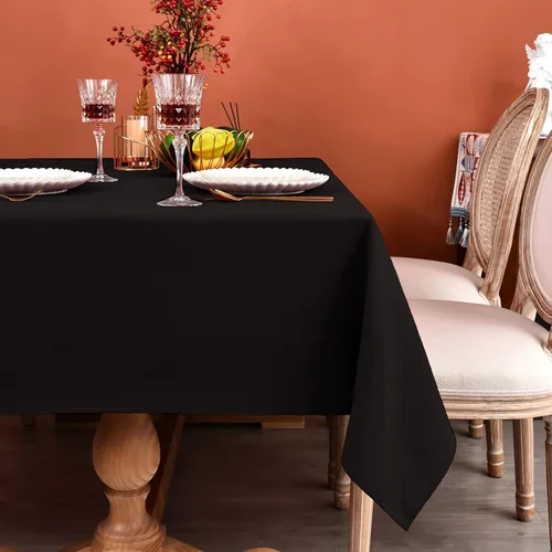 Vista 37 de MEANMOY Mantel cuadrado de poliéster lavable, resistente al agua y a las manchas, de 210 GSM, de 54 x 54 pulgadas, mantel de mesa rectangular sin