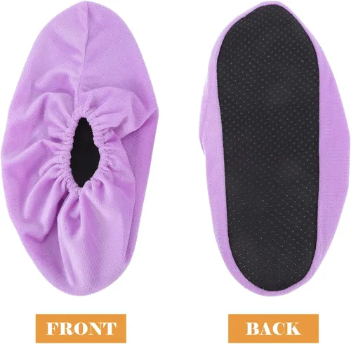 Vista 6 de BESPORTBLE 2 pares de fundas para zapatos de boliche, fundas para botas, fundas reutilizables para zapatos, fundas protectoras antideslizantes