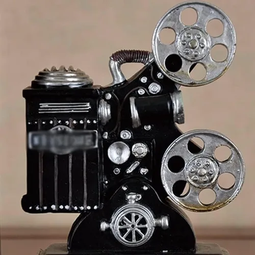 Vista 4 de Book Decor Retro Camera Bookend Movie Projector Creative Bookcase Retro Study Room Non Skid Book Stoppers Decorative Bookend Bookends Decorative