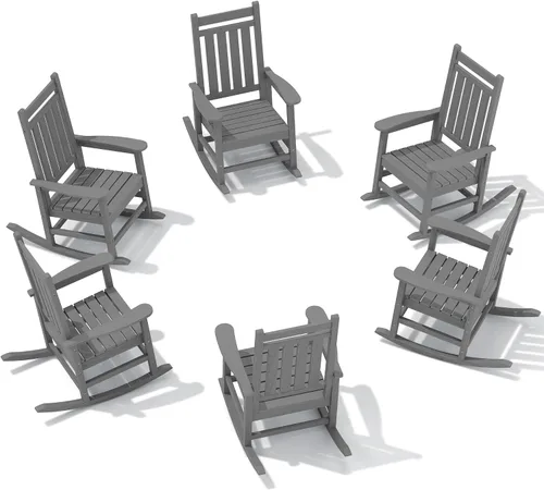 Vista 36 de SEWALL Mecedora de polietileno de alta densidad para adultos, mecedora de gran tamaño para exteriores, para patio, porche, Aruba