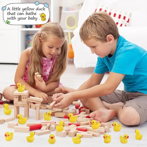 Vista 3 de GADIEDIE 130 Piezas Mini Patos de Resina, Figuras en Miniatura Pato de Jardín de Hadas, Pequeño Pato de Resina para el Hogar Esconder Juego