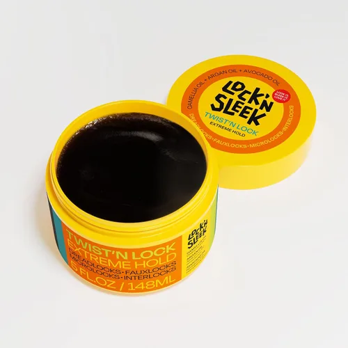 Vista 2 de LOCK'N SLEEK Gel para trenzar, trenza de sujeción extrema, loc, y torsión, sin escamas, domina el encrespamiento y el borde de contol