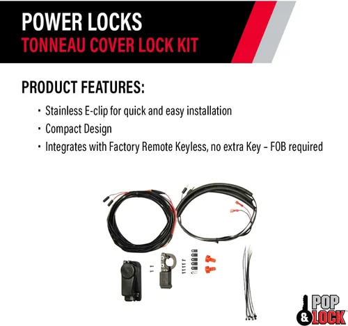 Vista 3 de Pop & Lock PL9772 Kit de cerradura de entrada sin llave remota para tapa de camión y cubierta de tonneau