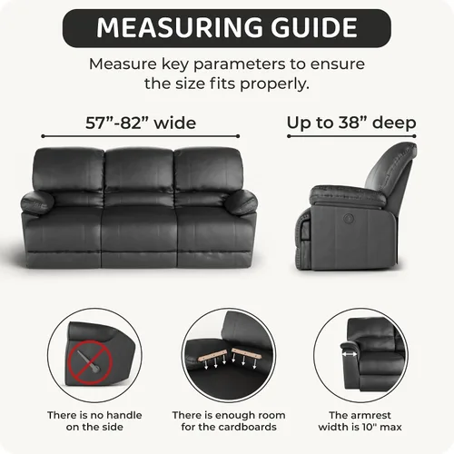 Vista 5 de PAULATO BY GA.I.CO. Funda reclinable – Funda de ajuste suave – Protector elástico de muebles reclinables de 1 pieza – Tela de terciopelo lavable a