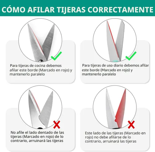 Vista 5 de Longzon Afilador de cuchillos 5 en 1 de 4 etapas con guante resistente a cortes, afila y restaura rápidamente las cuchillas sin filo, fácil y seguro