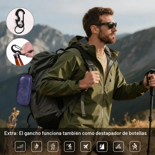 Vista 3 de Estuche rígido para gafas Ray-Ban Meta Wayfarer2/Skyler/Headliner Charge Box - Para SmarGlasses Accessores Travel Azul