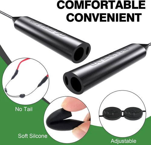 Vista 5 de SMARTTOP Correa para gafas, soporte ajustable con dos agujeros mejorados, correa de cuerda para anteojos sin cola, soporte para gafas de sol