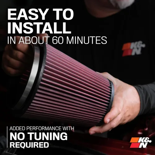Vista 8 de K&N Kit de admisión de aire frío: aumenta la aceleración y la potencia de remolque, garantizado para aumentar los caballos de fuerza hasta 10 HP