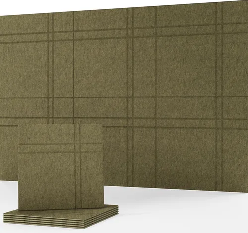 Vista 15 de Soundproofing Panels, Decorative Acoustic Wall Art, Sound Absorbing, 6 Pack Spatial Line