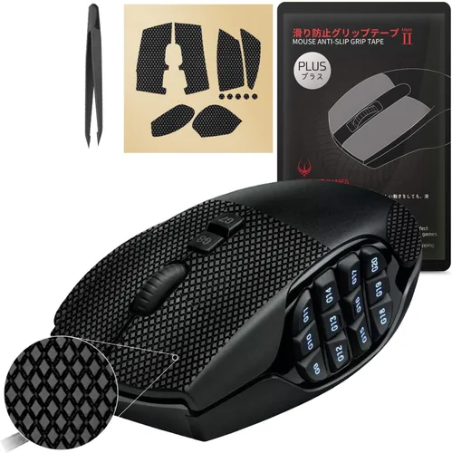 Vista 16 de HOTLINEGAMES Cinta de agarre antideslizante para mouse 2.0 Plus compatible con Logitech G Pro X2 Superstrike Lightspeed, G Pro X Superlight 2