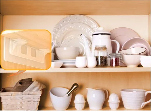 Vista 7 de 12 clavijas de soporte para estantes sin taladro, soporte adhesivo para estantes, clips de estante de gabinete para gabinete de cocina, estantes