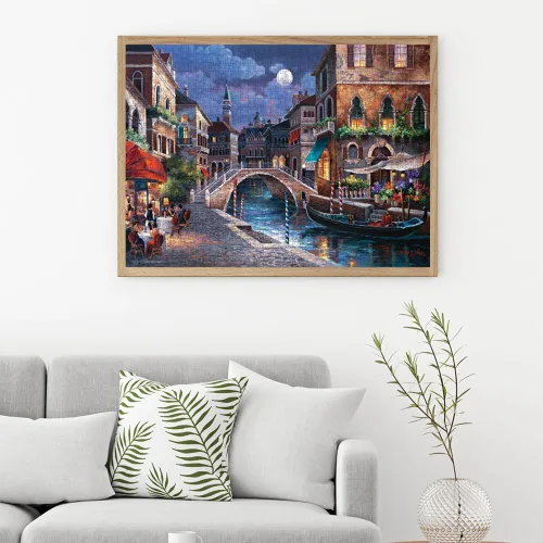 Vista 4 de Anatolian Puzzle - Calles de Venecia II, Rompecabezas de 1000 piezas, #3087
