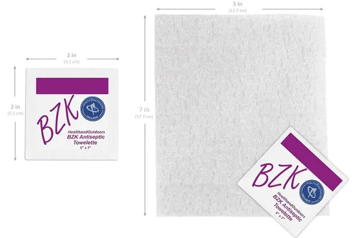 Vista 2 de HAO BZK - Toalla húmeda antiséptica (125 unidades) de 5 x 7 pulgadas, toallitas húmedas para limpieza de manos y cuerpo, sin alcohol, toallas