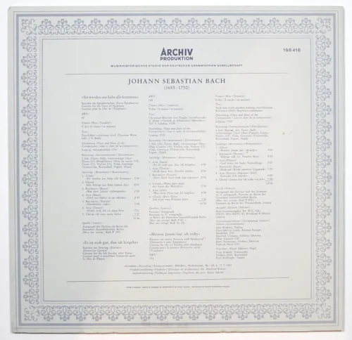 Vista 2 de J. S. Bach 3 Kantaten, BMW 65, 108, 124 Munchener Bach-Chor, Karl Richter