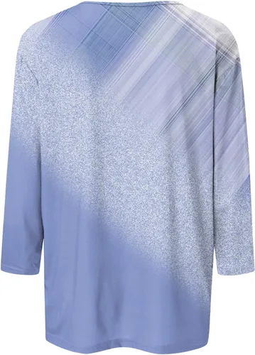 Vista 2 de Sexy Christmas Tops for Women,Women's Fashion Casual Three Quarter Sleeve Print Round Neck Pullover Top Blouse Shirt
