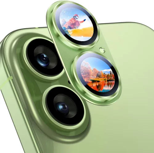 Vista 24 de Uyiton Compatible con iPhone 17 Protector de Lente de Cámara - [No es Fácil de Romper][Fuerte Adsorción][Compatible con Fundas] Protector de Cámara