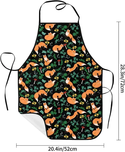 Vista 4 de Delantal de cocina unisex para hombres y mujeres, para parejas, barbacoa, pintura, manualidades, jardinería, regalos para Acción de Gracias