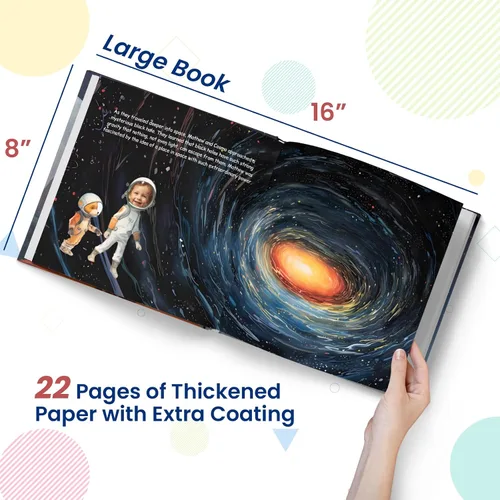 Vista 6 de Libro de cuentos personalizado para niños, increíble viaje interestelar, nombre y foto personalizados, regalos para bebés, aventura atractiva