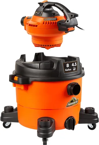 Vista 8 de Armor All VBV809 0901 - Aspiradora húmeda/seca de 8 galones y 4.5 HP con soplador desmontable, naranja
