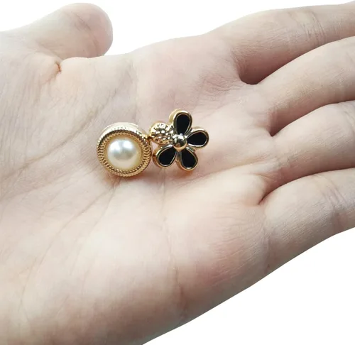 Vista 6 de TIHOOD Broche de perlas, 100 piezas, sin coser, instantáneo, extraíble, reutilizable, para cubrir, broches de diamantes de imitación para mujer, a