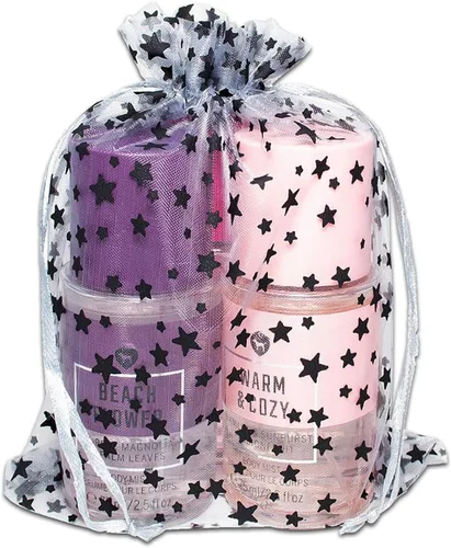 Vista 49 de The Display Guys - Paquete de 100 bolsas de regalo de organza transparente de 2 x 2.5 pulgadas con cordón