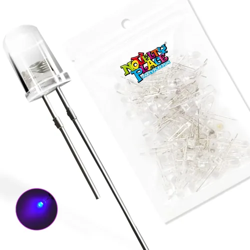 Vista 12 de Novelty Place 100 luces LED blancas de diodo de 0.197 pulgadas – Bombillas LED de diodo emisor de luz DC 3 V 20 mA – Kit de iluminación de Blanco