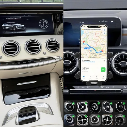 Vista 4 de SUNCARACCL Soporte de teléfono para automóvil Montaje de teléfono compatible con Mercedes Benz A/B/C/E/S-Class, GLC/GLE/GLS/GLB/GLA-Class 2016-2023