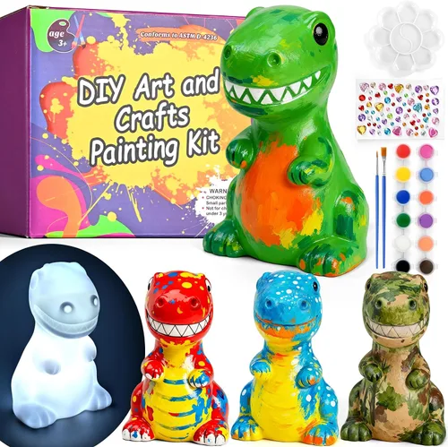 Vista 9 de dededa Kit de arte de luz nocturna de unicornio para pintar tu propio unicornio, artes y manualidades para niños de 4 a 8 años, regalos