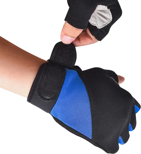 Vista 3 de ChinFun Guantes de vela unisex acolchados con palma sin dedos, guantes de kayak, perfectos para remo, canoa para hombres, mujeres y jóvenes