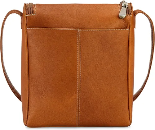 Vista 4 de Le Donne Bolso bandolera de cuero con cremallera en U para mujer
