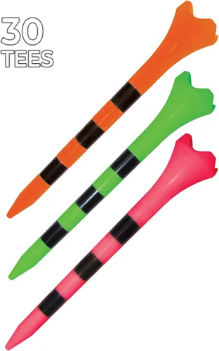 Vista 2 de Pride Performance - Camisetas de golf a rayas (paquete de 30), 2-3/4 pulgadas