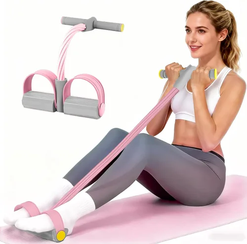 Vista 9 de Pedal Resistance Band with Handle, Durable 6-Tube Exercise Bands