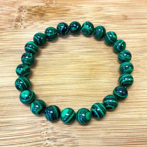Vista 245 de Gem Avenue Handmade Round Bead Stretch Bracelet Unisex Natural Stone Beaded Jewelry for Men & Women, Elastic Wristband for Daily Wear