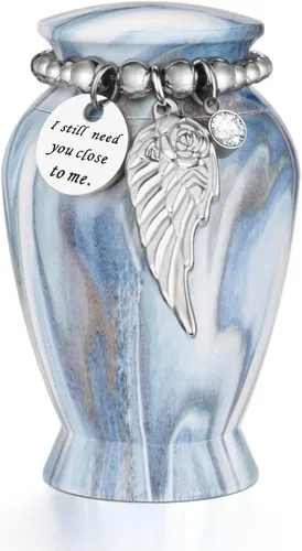 Vista 39 de Dletay Urnas pequeñas personalizadas para cenizas humanas, recuerdo de 2.85 pulgadas, mini urna de cremación conmemorativa para mujeres y hombres