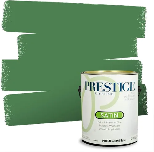 Vista 176 de PRESTIGE Pintura exterior e imprimación en uno, aloe, plano, 1 galón