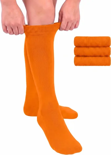 Vista 9 de Hugh Ugoli Knee High Bamboo School Uniform Socks for Girls, Kids, 3-6 Pairs 01- blanco (3 pares)