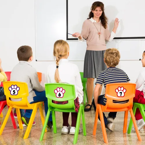 Vista 6 de D24TIME Alinea los puntos para el piso del aula, 36 calcomanías de números