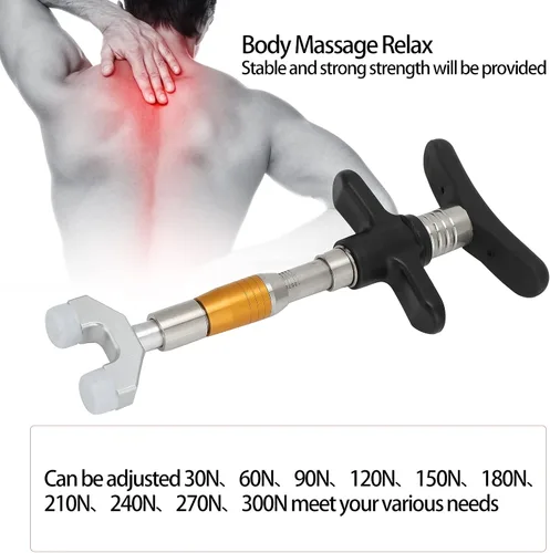 Vista 4 de HURRISE Herramienta manual de corrección de ajuste quiropráctico para masaje de espalda de columna vertebral, ajustador de herramienta de ajuste