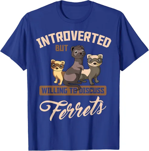 Vista 20 de Camiseta para amantes de los animales de los hurones, Negro, S