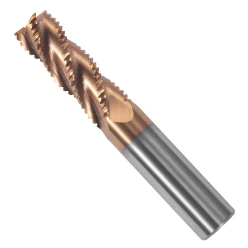 Vista 2 de Fresa de desbaste de carburo de 1/2" - 4 estrías - Diámetro de 1/2" Shk, 7.6 cm Oal - para aleaciones de acero/acero endurecido