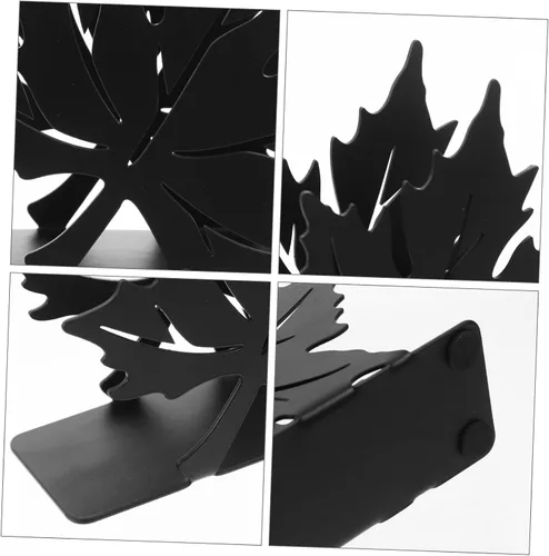 Vista 8 de HOMSFOU decoración de mesa de comedor decoración de Navidad decoración del hogar soporte de toalla de papel negro Soporte de servilleta vertical