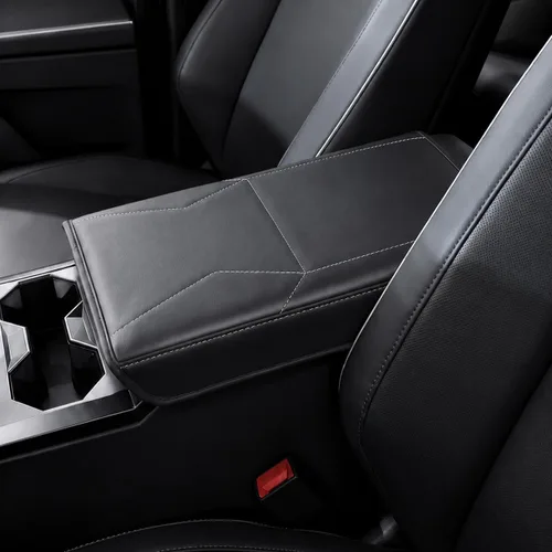Vista 106 de Great-luck Funda de cuero para consola central, almohadilla para reposabrazos, accesorios de cubierta de caja (costuras rojas) para BMW X1 2023 2024