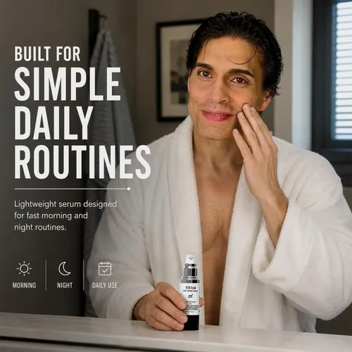 Vista 7 de Man Labs Titan - Suero facial antienvejecimiento para hombres – Loción facial de alta potencia para hombres y crema tensora de la piel para la cara