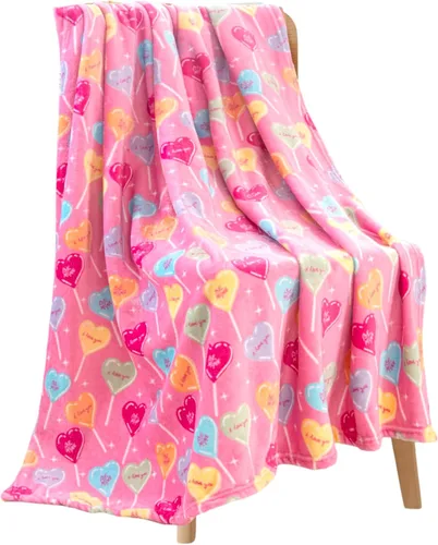 Vista 35 de Manta Tipo Throw de Vellón Suave como Terciopelo con Animales de Globos: Manta de Felpa de Terciopelo Acogedora con Diseño de Animales Rosa Oscuro