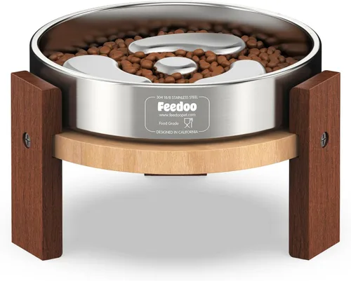 Vista 9 de Feedoo Tazón de alimentación lenta para perros de 3.5 tazas, acero