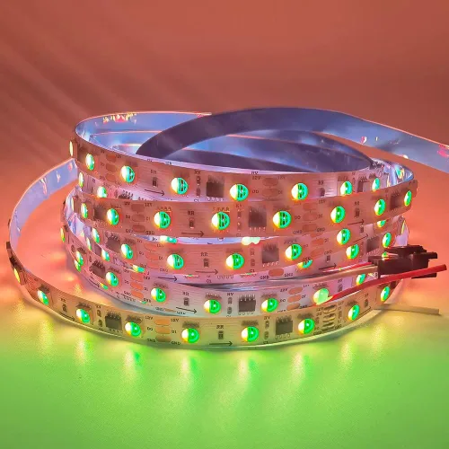 Vista 4 de Tira de luz LED TM1814 DC12V 24V 4 en 1 píxeles SK6812 RGBW direccionables RGBWW RGBW 5050 3 pines LED luces IP30 65 67 (RGB+blanco cálido