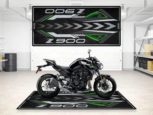 Vista 8 de Alfombra de estacionamiento para modelos de motocicleta desnuda serie Z900, tapete antideslizante para garaje y sala de exposición