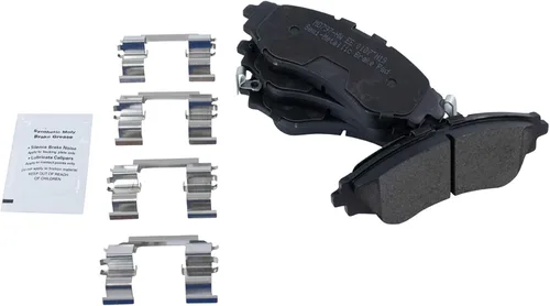 Vista 5 de TRQ Kit de pastillas de freno delantero y rotor, pinza de freno, manguera de freno, rotor de freno, semimetálico, revestimiento G, compatible