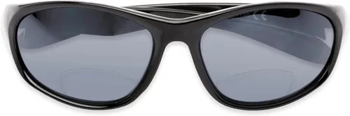 Vista 5 de Readers Reading Sunglasses: The Zeek Bifocal Reading Sunglasses, Acetate oval Style for Men and Women Negro brillante con gris