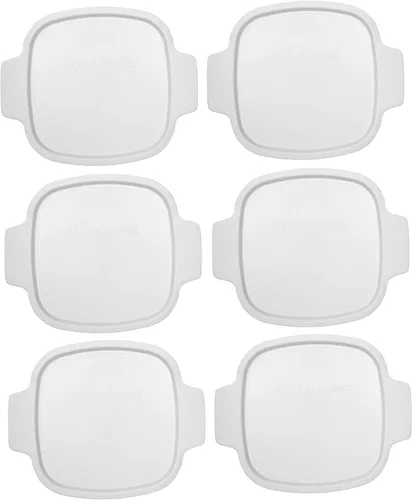 Vista 8 de Corningware – tapa de plástico blanco de 1 cuarto / 1.5 cuartos para estufa (se ajusta a los platos de vidrio Corningware A-1-B y A-1.5-B)